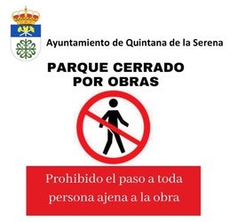 Prohibido el acceso a la zona vallada del parque Hernán Cortés