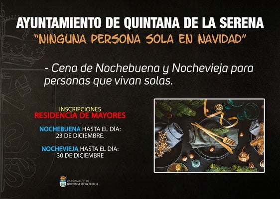 'Ninguna persona sola en Navidad', gesto navideño del Ayuntamiento de Quintana