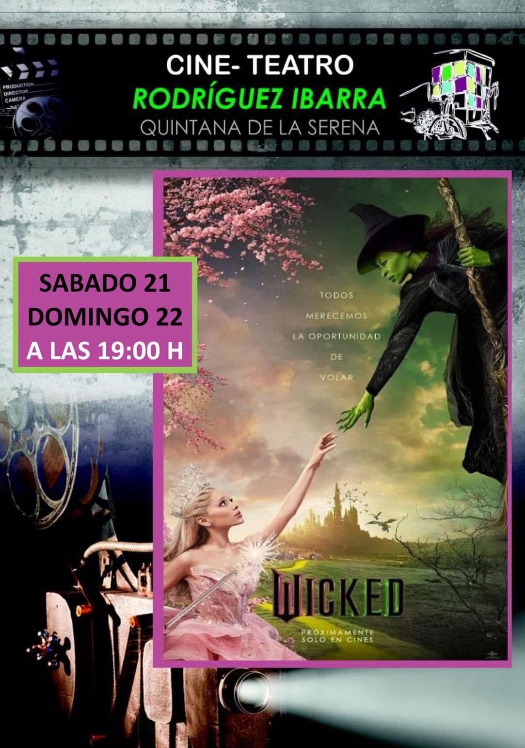 Doble sesión de 'Wicked' en el Cine Teatro Rodríguez Ibarra