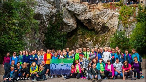Los senderistas en Covadonga 
