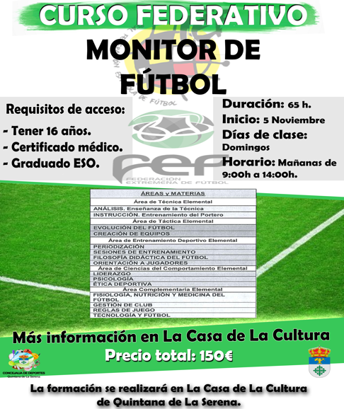 El curso constará de un total de 65 horas 