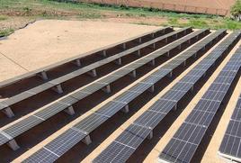 Imagen de la instalación solar fotovoltáica.
