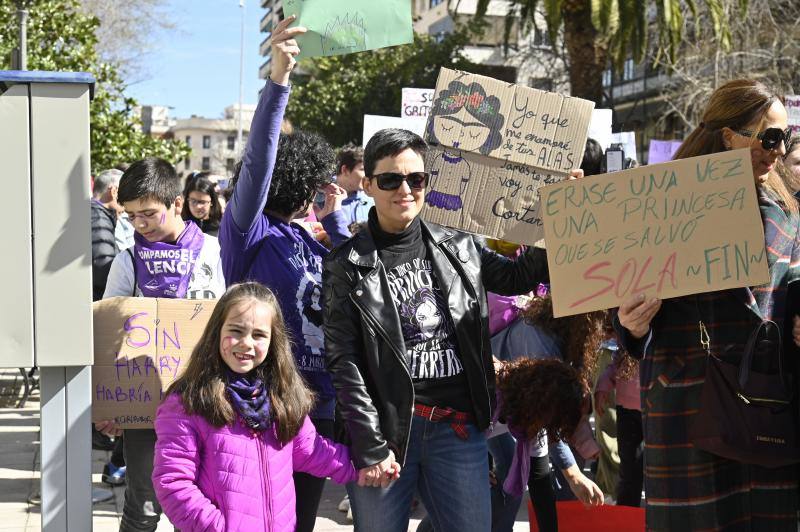 Manifestación por el 8M en Badajoz. 