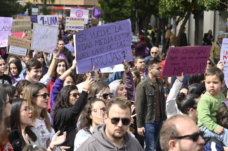 Manifestación por el 8M en Badajoz. 