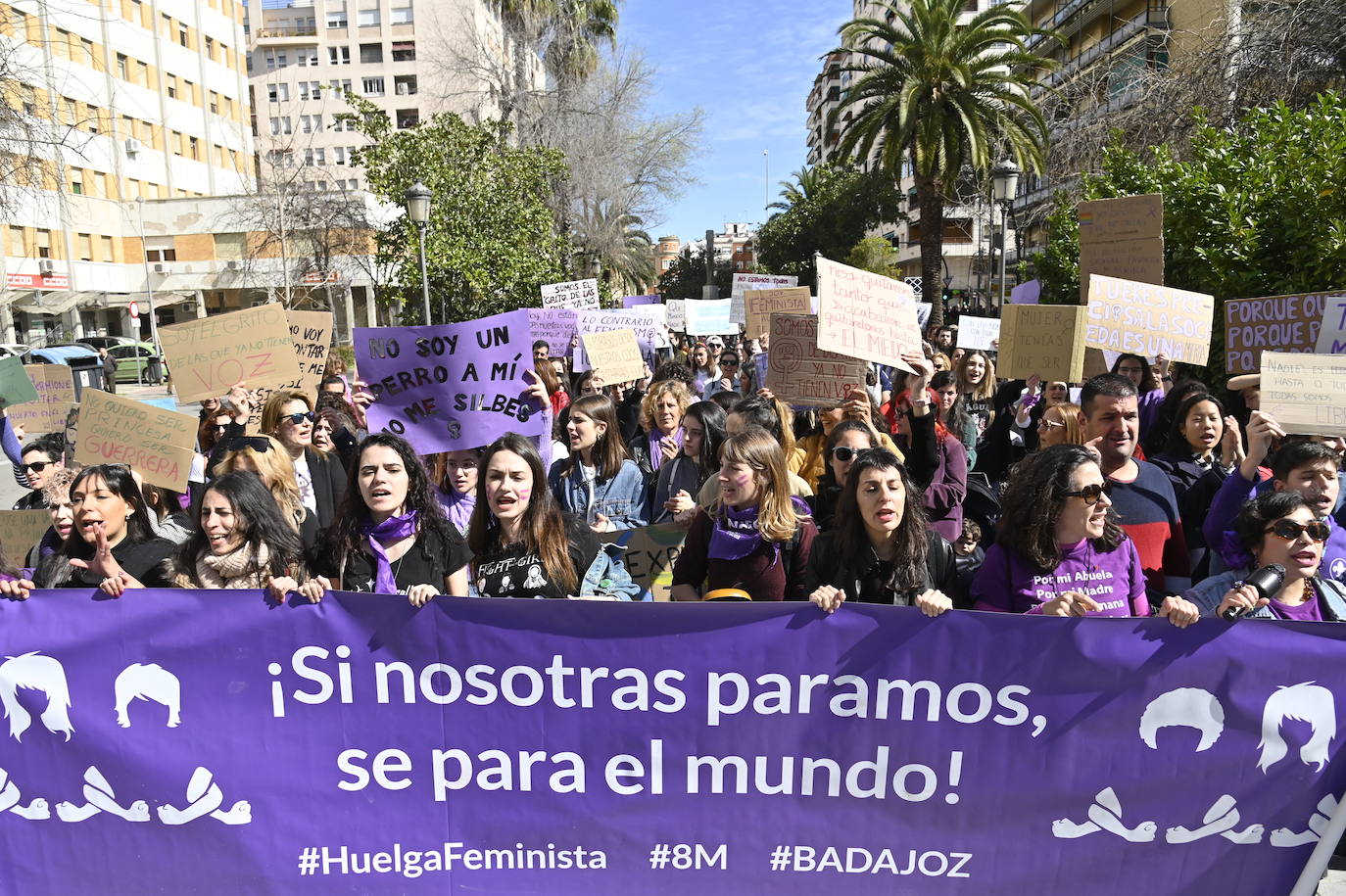 Manifestación por el 8M en Badajoz. 