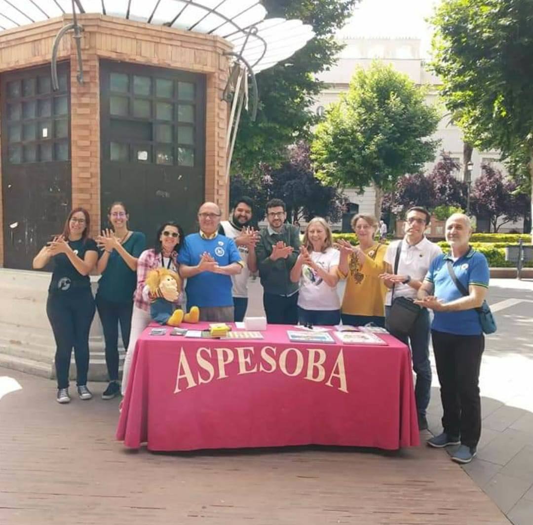 Carmen García-Izquierdo junto a compañeros de Aspesoba 