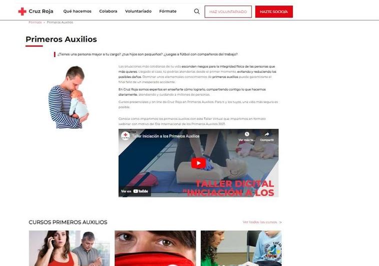 Cruz Roja aboga por la difusión del conocimiento en primeros auxilios mediante un acceso fácil a los recursos digitales