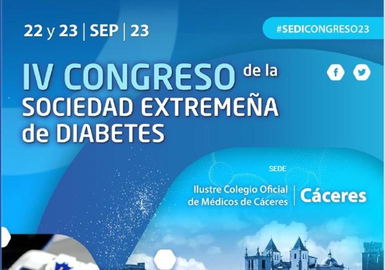 Cáceres acoge esta semana el IV Congreso de la Sociedad Extremeña de Diabetes