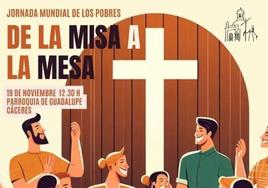 La parroquia de Guadalupe en Cáceres promueve 'De la misa a la mesa' en la Jornada Mundial de los Pobres