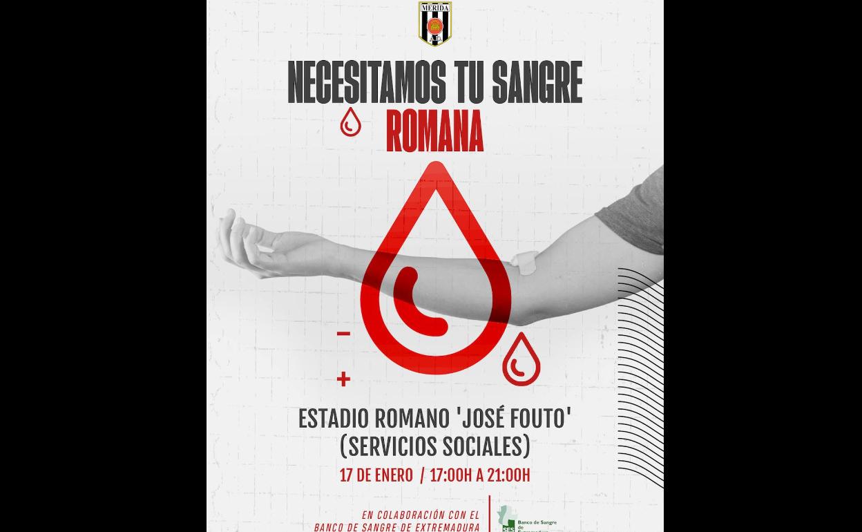 Donación de sangre en el estadio romano José Fouto