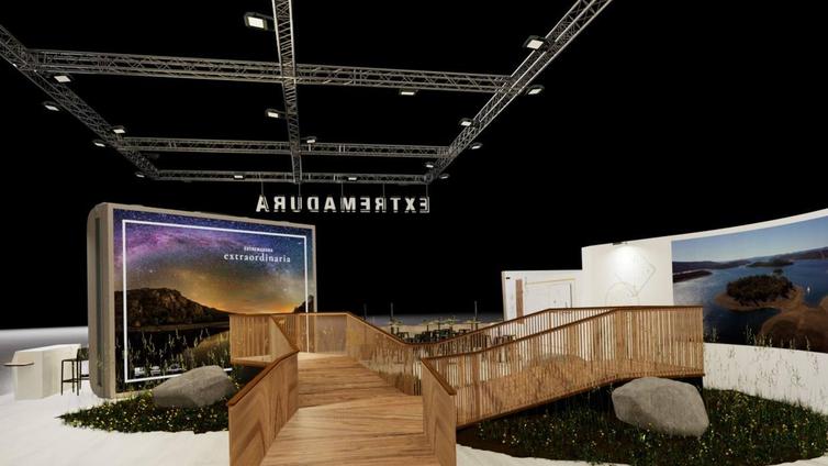 El stand de Extremadura en Fitur incorpora por primera vez bucles magnéticos