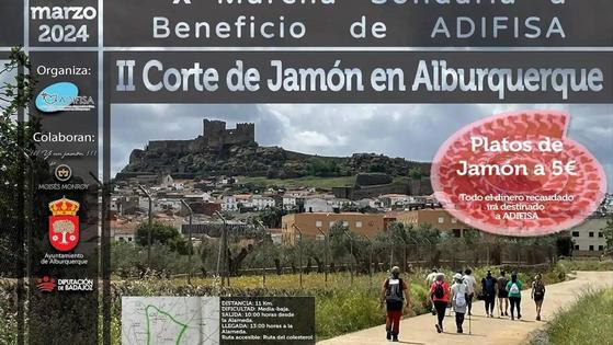 La X Marcha Solidaria recorrerá 11 kilómetros en Alburquerque en beneficio de Adifisa