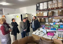 Visita a las instalaciones del Banco de Alimentos de Badajoz, en el polígono El Nevero.