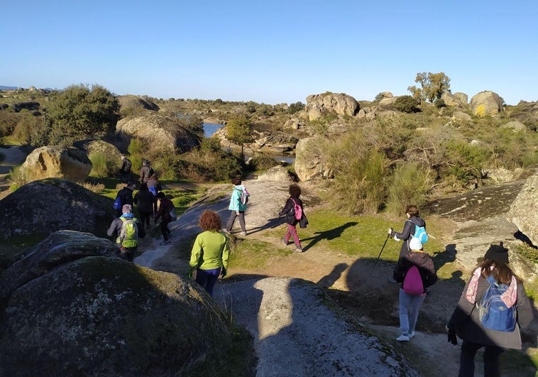 Participantes de la primera ruta de Los Barruecos.