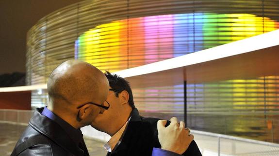 El palacio de congresos de Badajoz en una edición anterior del FanCineGay.