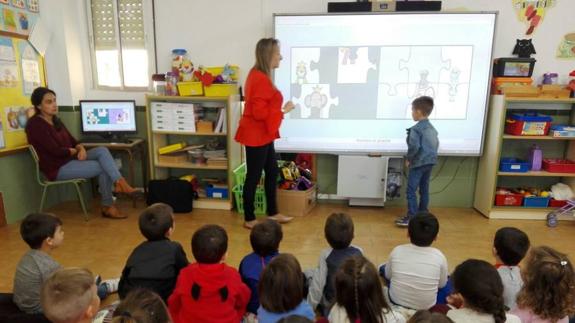 Los escolares fueron los portagonistas en la primera de las sesiones.