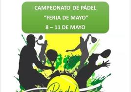 Inscripciones abiertas para el Campeonato de Pádel 'Feria de Mayo'