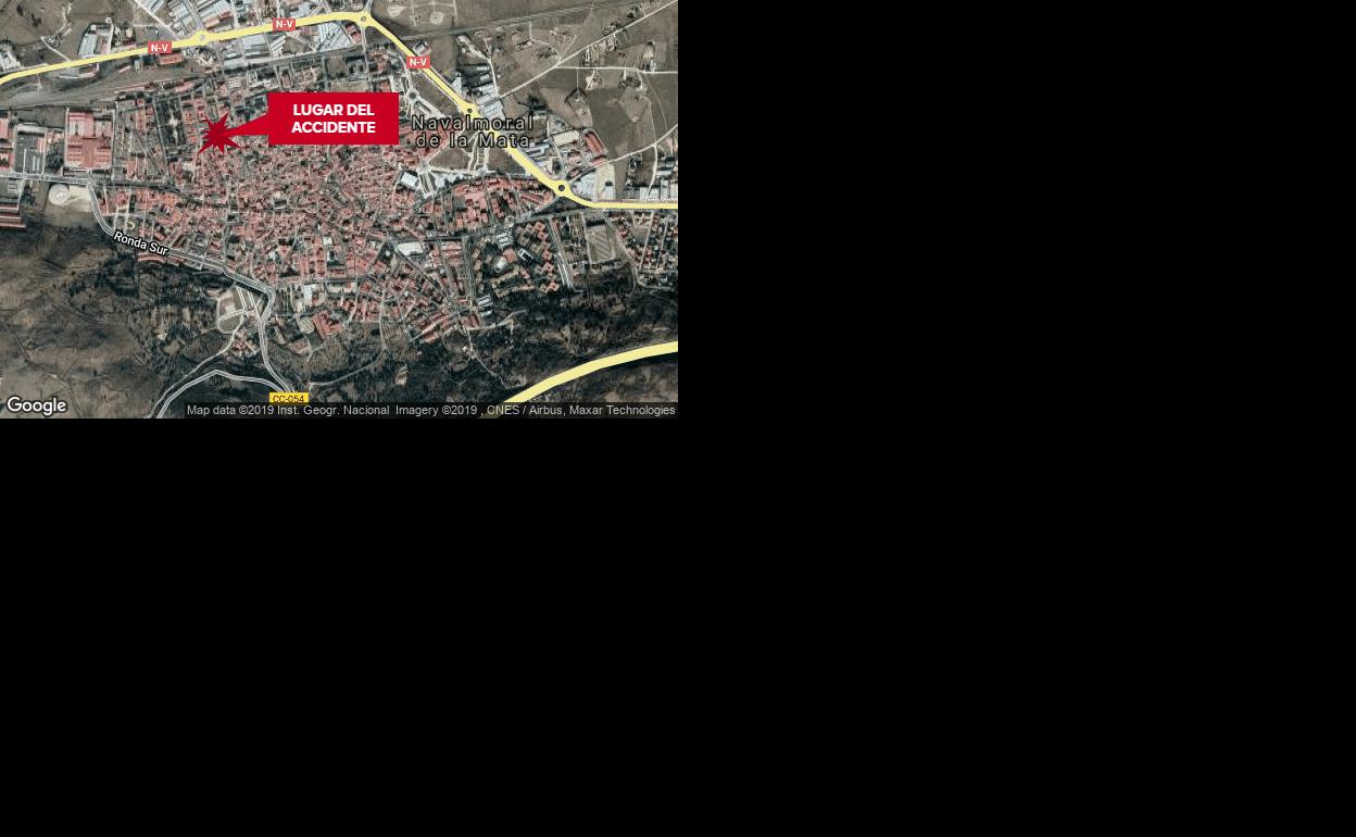Herido un hombre de 78 años tras ser atropellado en una calle de Navalmoral de la Mata