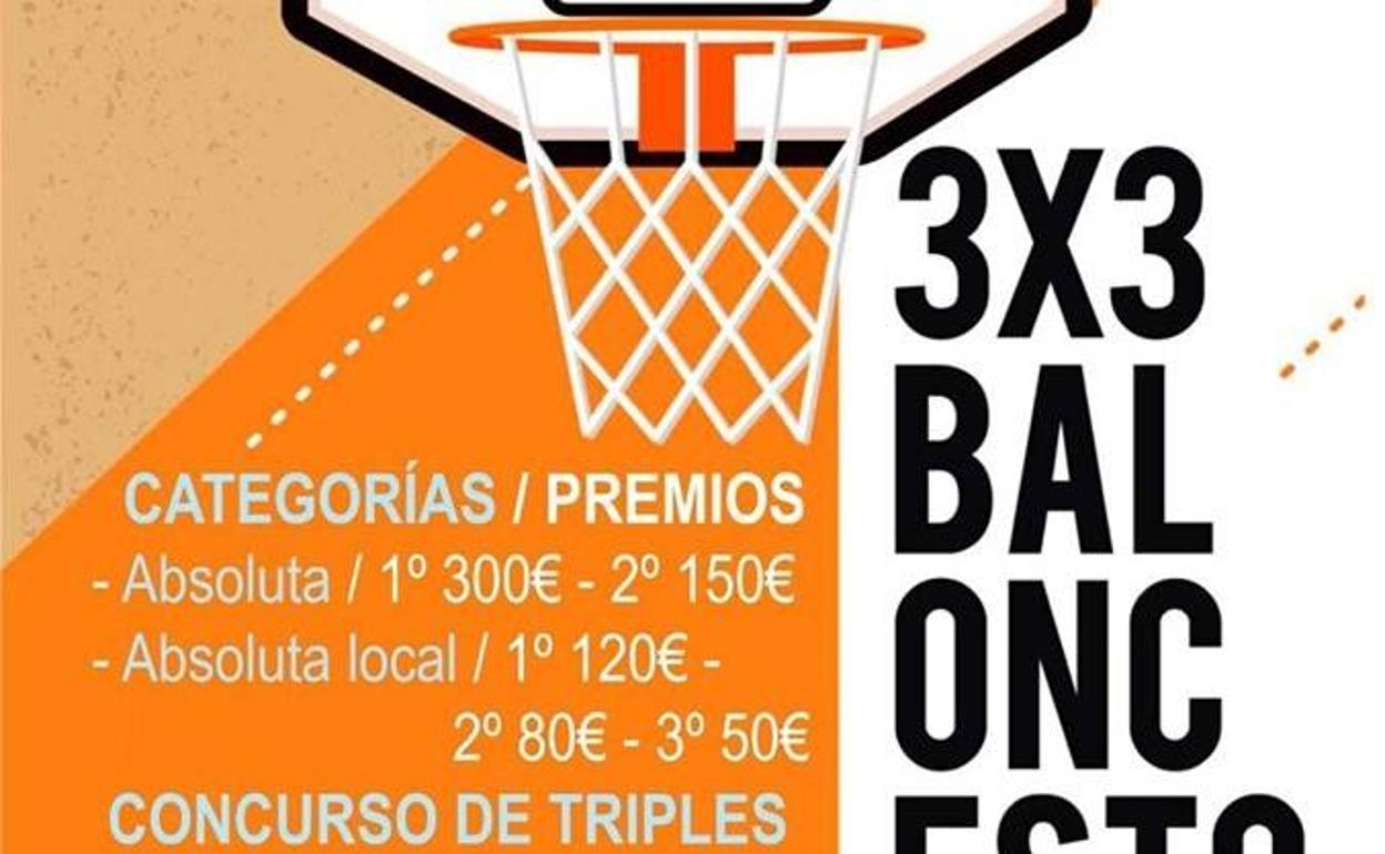 Se abre el plazo para participar en una nueva edición del Torneo 3x3 de Baloncesto