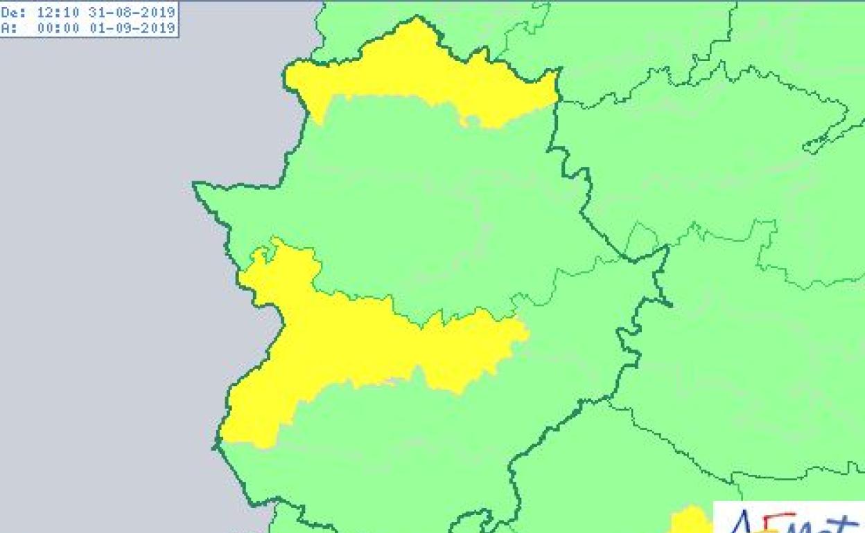 La alerta por altas temperaturas continúa este sábado en el Norte de Cáceres