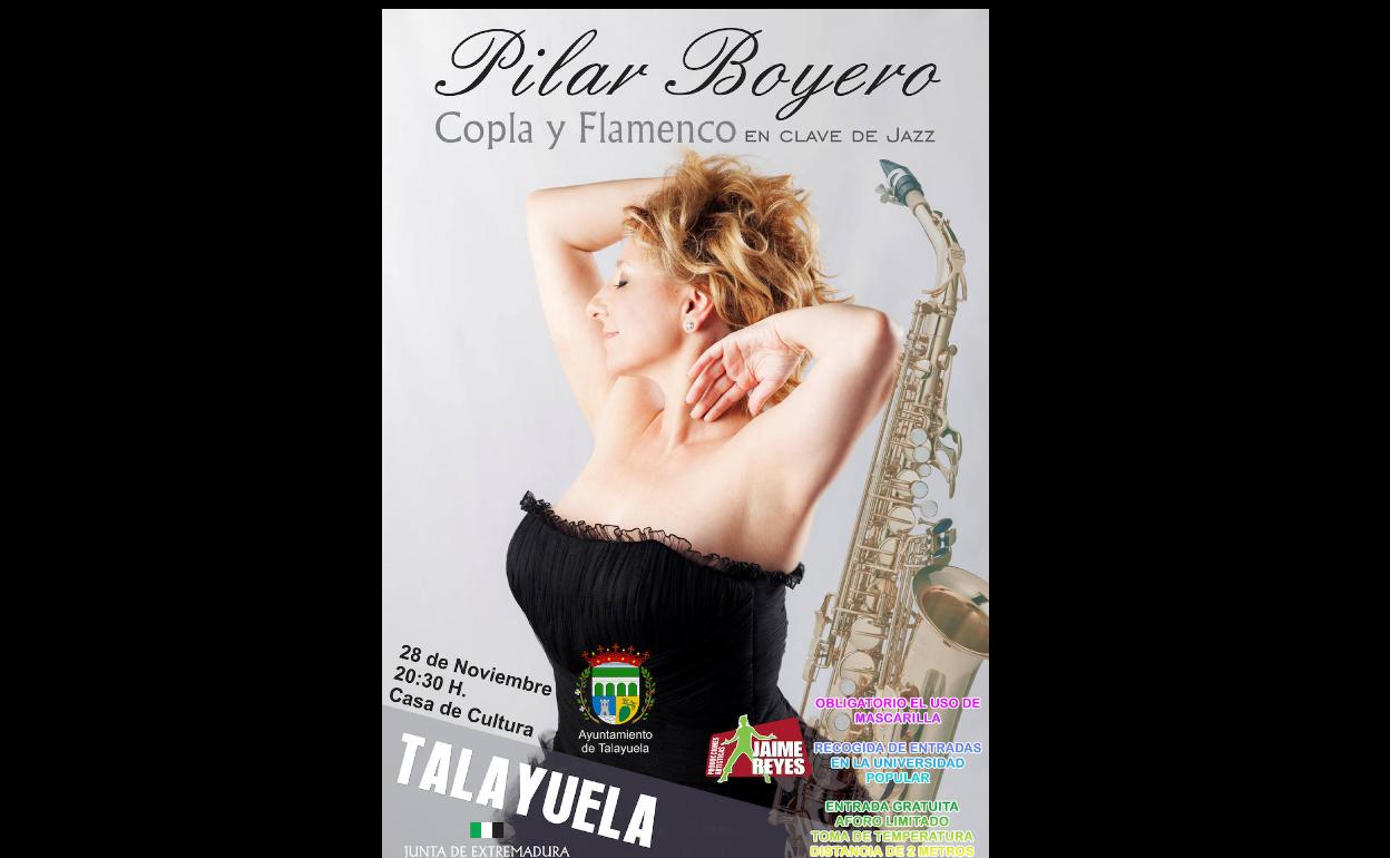 Pilar Boyero fusiona este sábado en Talayuela copla, flamenco y jazz