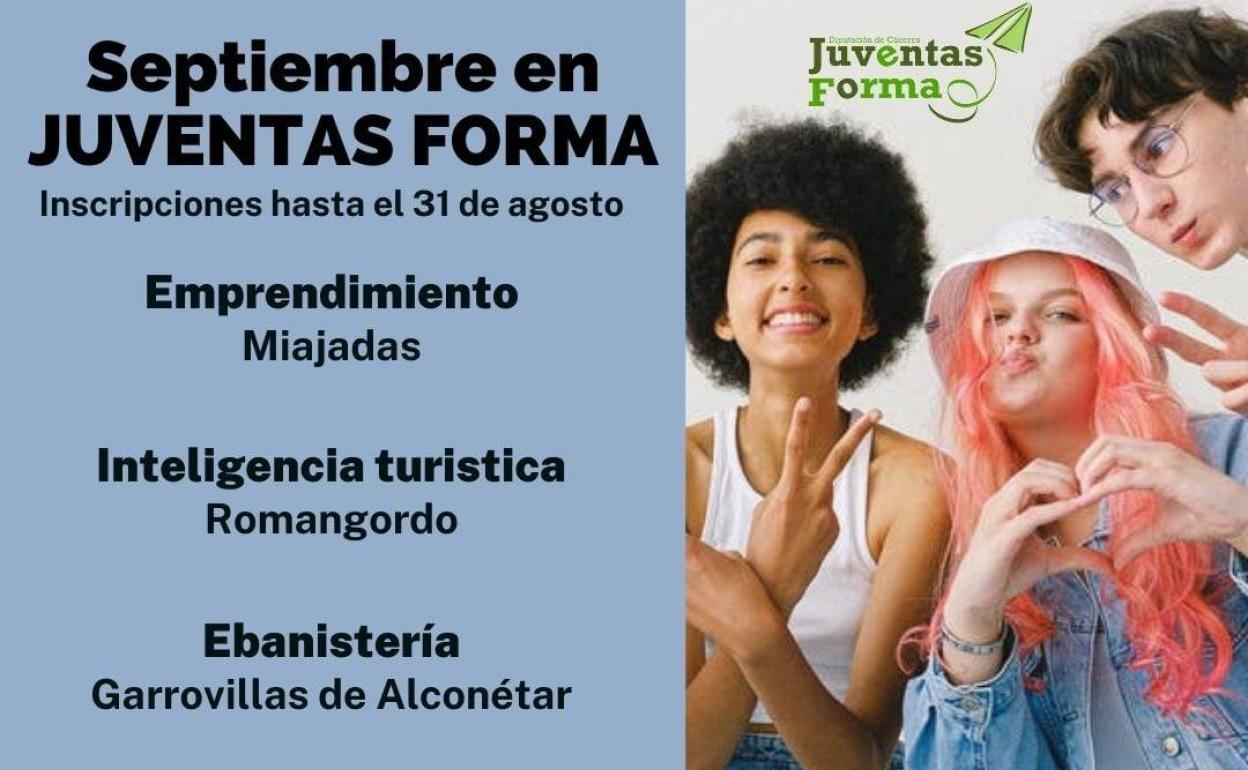 Abierta la inscripción para nuevos cursos del programa «Juventas Forma»