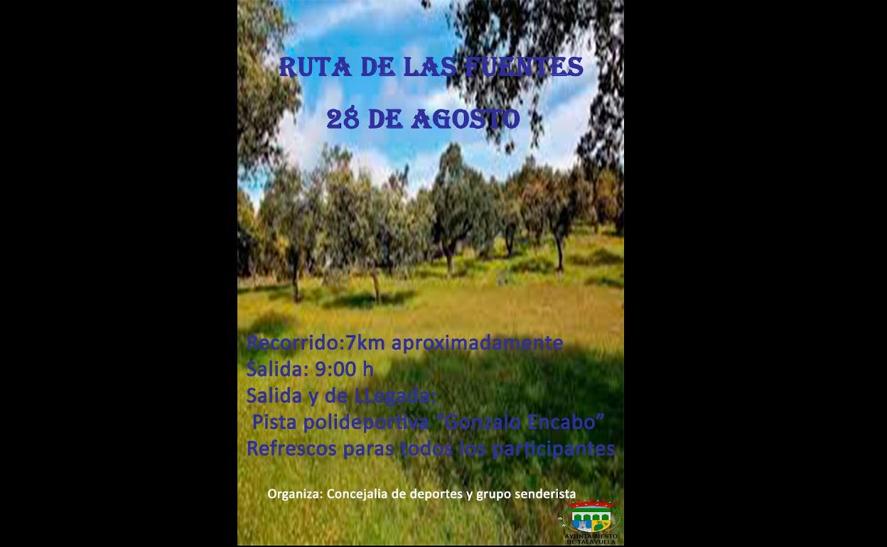 Talayuela acoge este sábado una nueva edición de la Ruta de las Fuentes