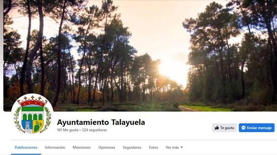 El Ayuntamiento de Talayuela comparte su perfil oficial en Facebook