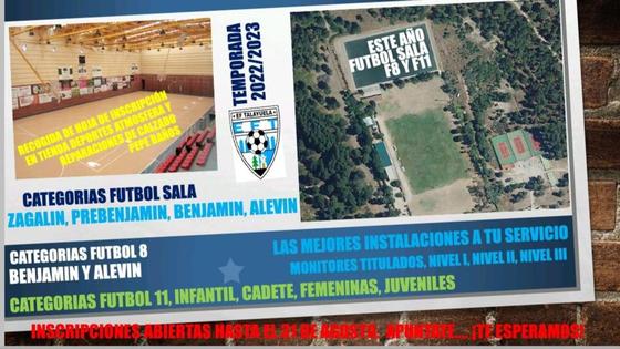 Abierto el plazo de inscripción a la Escuela de Fútbol de Talayuela Temporada 2023-2024