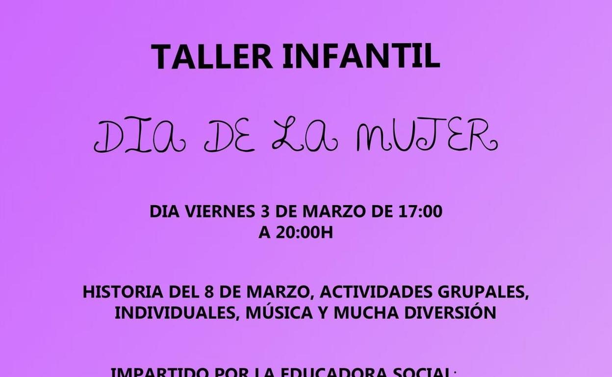La Universidad Popular organiza un taller infantil para reivindicar la igualdad con motivo del Día Internacional de la Mujer
