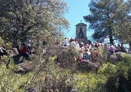 Imagen de la Virgen de Guadalupe a la que se rinde culto en la romería