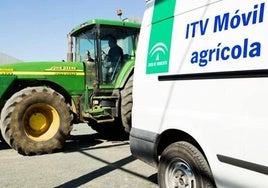 ITV móvil agrícola en plena actuación