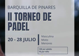 Barquilla de Pinares organiza su segundo torneo de pádel