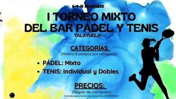 Del 8 al 10 de noviembre se jugará un novedoso torneo mixto de pádel y tenis