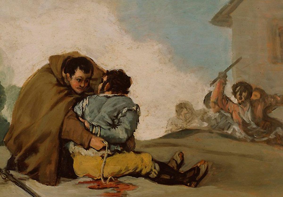 La captura del bandido Maragato por fray Pedro de Zaldivia pintado por Goya