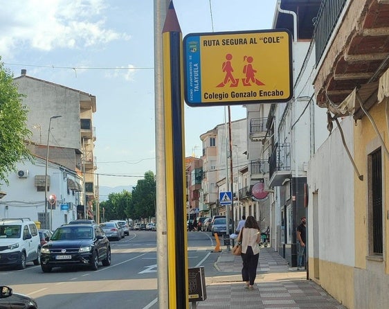 Ruta Segura al cole recién creada en Talayuela