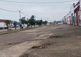 Mal estado de los acceso a las naves del polígono