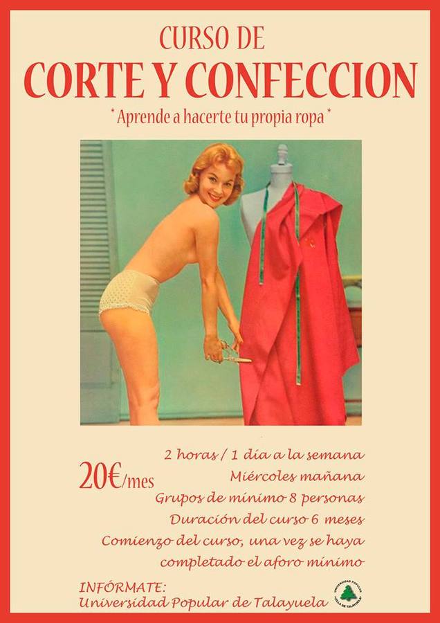 La Universidad Popular contará con un curso de corte y confección