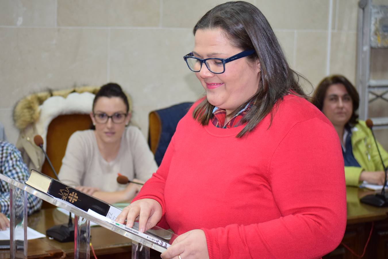 Momento de la toma de posesión de Ondina Castro 