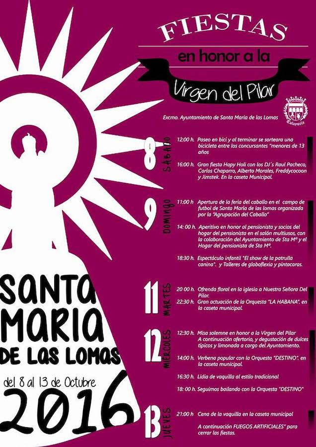 Comienzas las Fiestas en honor a la Virgen del Pilar en Santa María