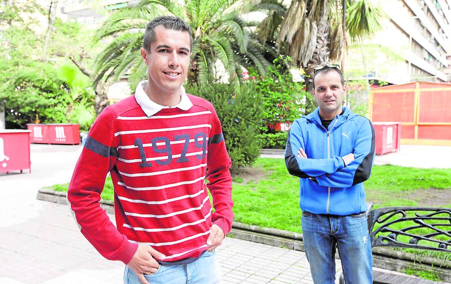 Jaime Heras, en primer término, con su mentor y precursor del convenio, Héctor Moreno. L.CORDERO
