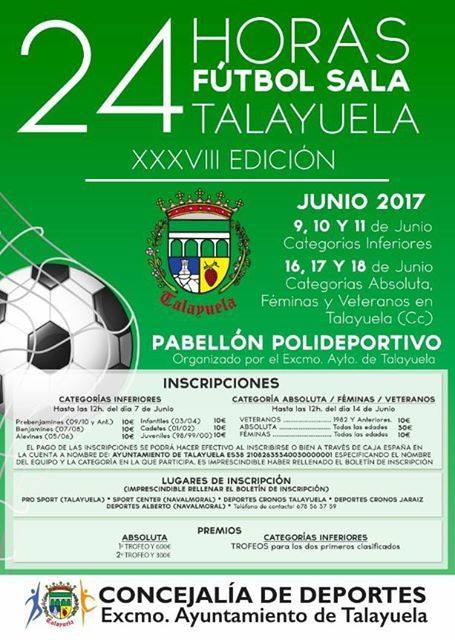 Continúa abierta la inscripción para las 24 Horas de fútbol-sala de Talayuela