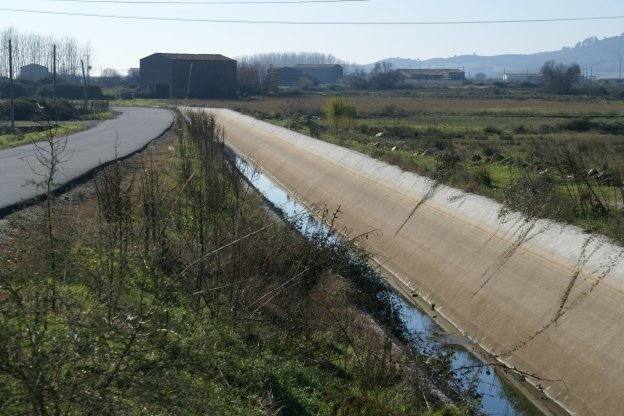 Canal de la zona regable de Rosarito. 