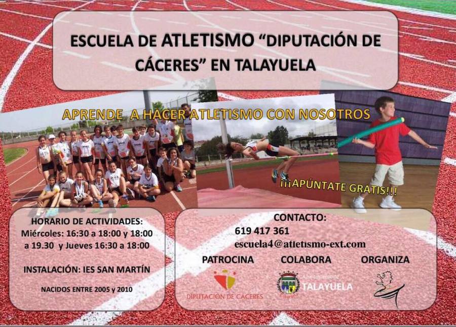 Diputación y Federación crean una escuela de atletismo en Talayuela