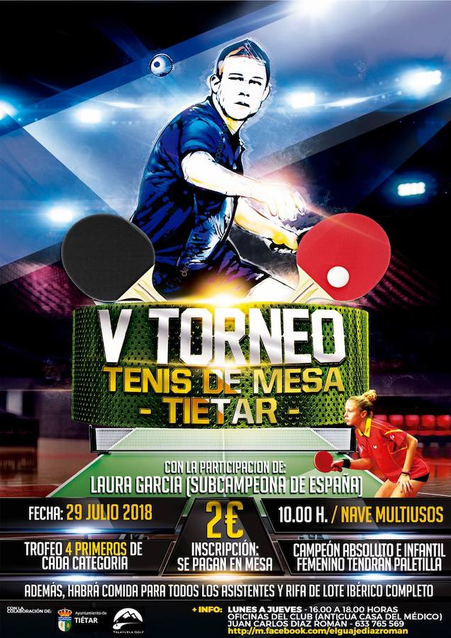 114 jugadores se darán mañana cita en el Torneo de Tenis de Mesa de Tiétar