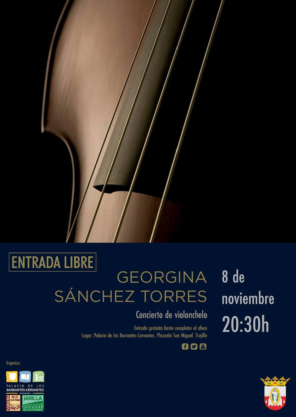 La violonchelista Georgina Sánchez Torres ofrecerá este viernes un recital