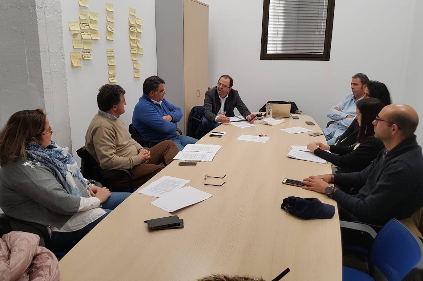Directivos de la asociación de empresarios 