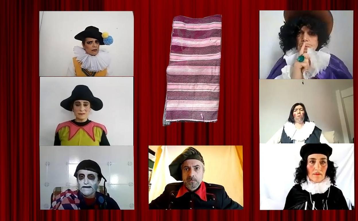 El grupo local 'Vergüenza ajena' adapta uno de sus montajes a través de una videollamada