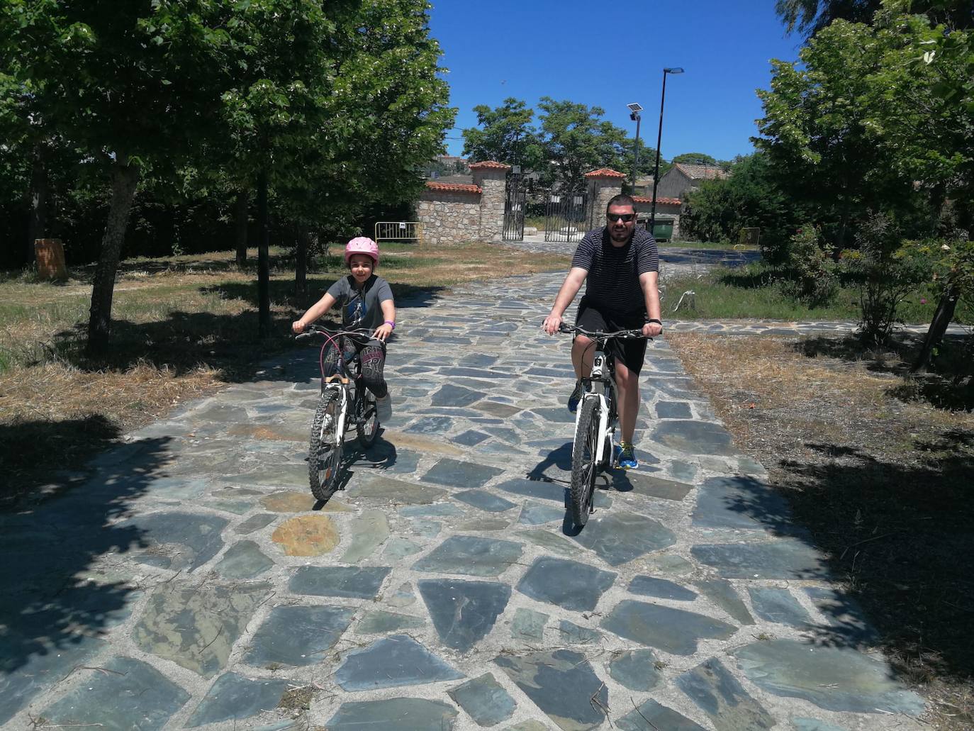 Usuarios del parque de San Lázaro 