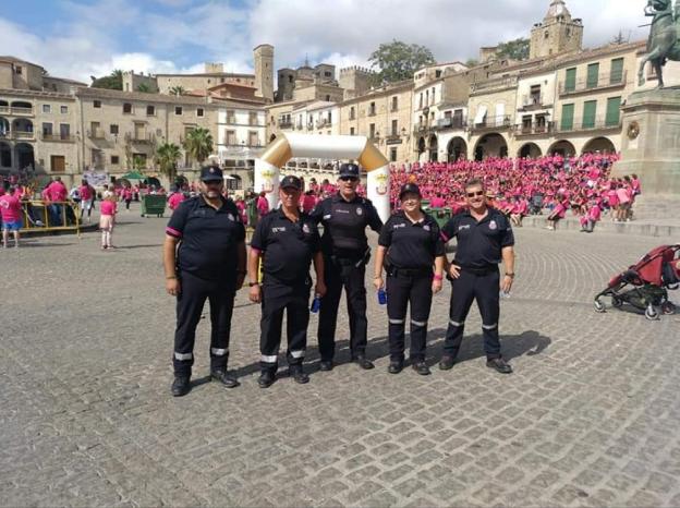 Integrantesa de Protección Civil, con sus responsables 